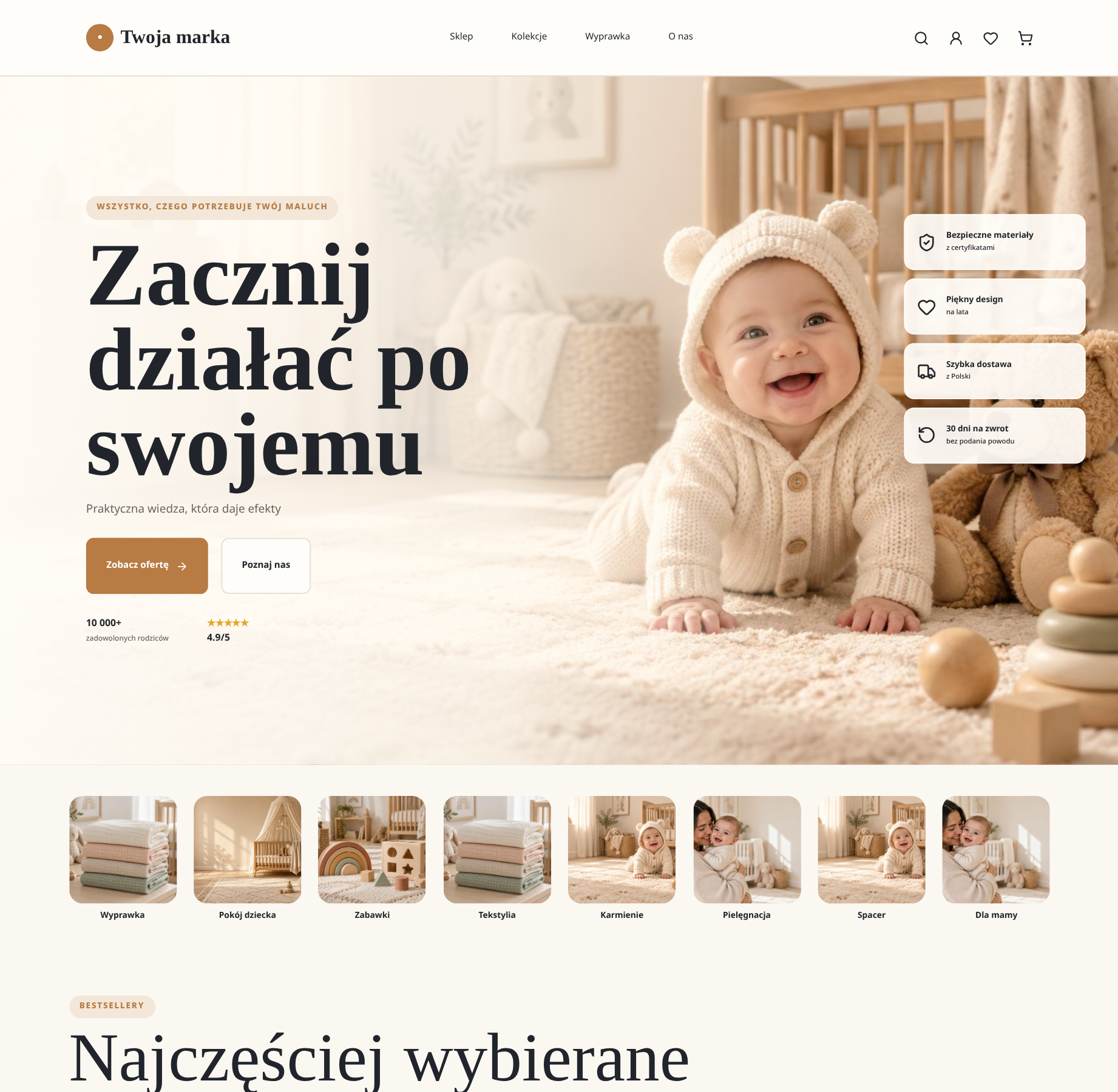 Przykładowy sklep Poffy — Dla dzieci