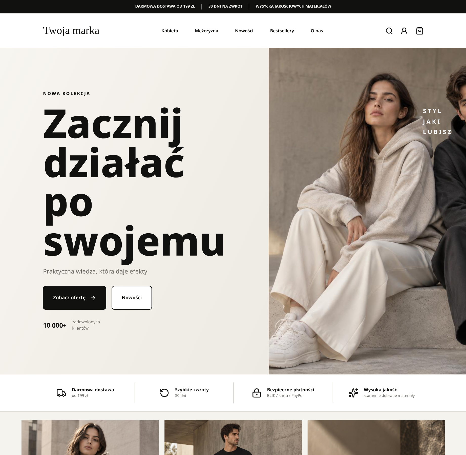 Przykładowy sklep Poffy — Moda